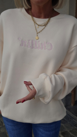 CHILLIN' oversized sweatshirt ecru