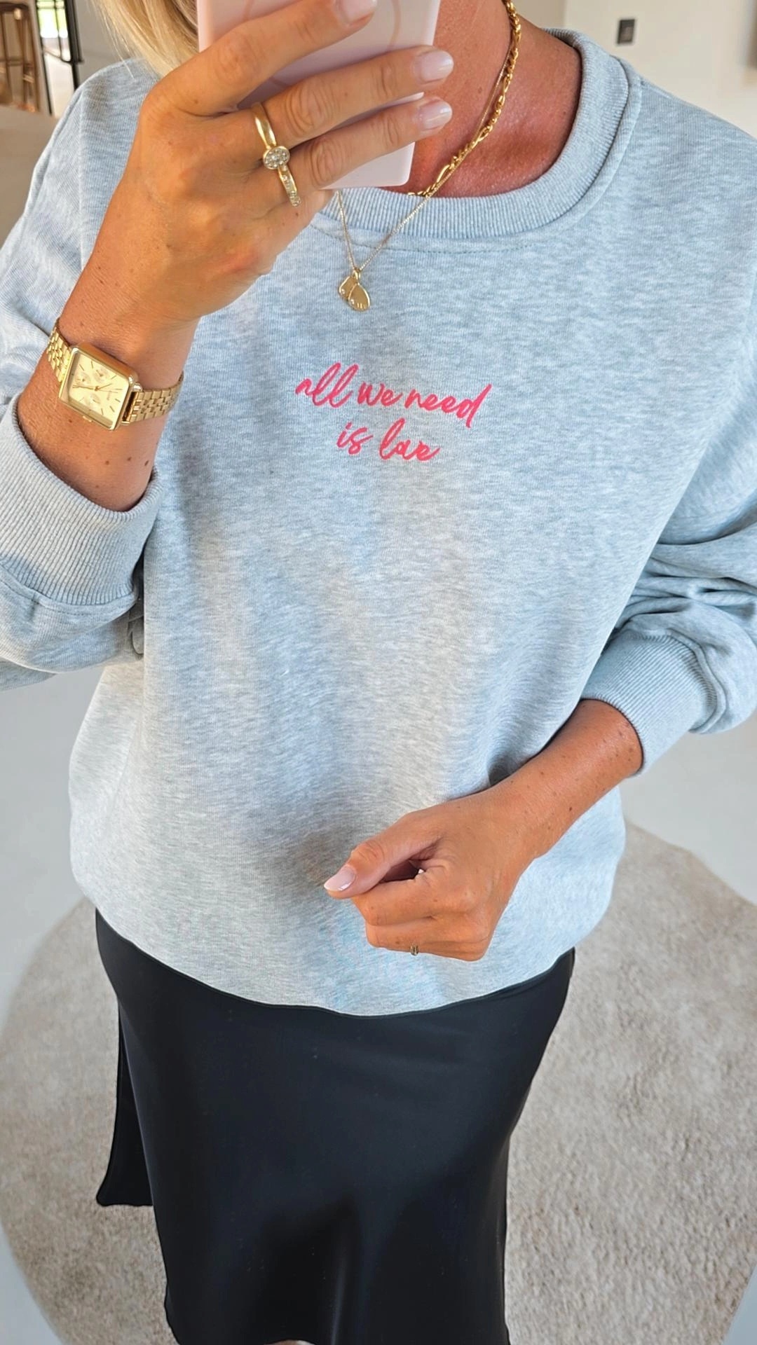 ALL WE NEED IS LOVE sweatshirt grey