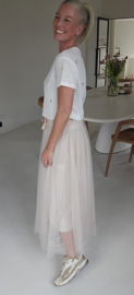 TINI tule skirt beige