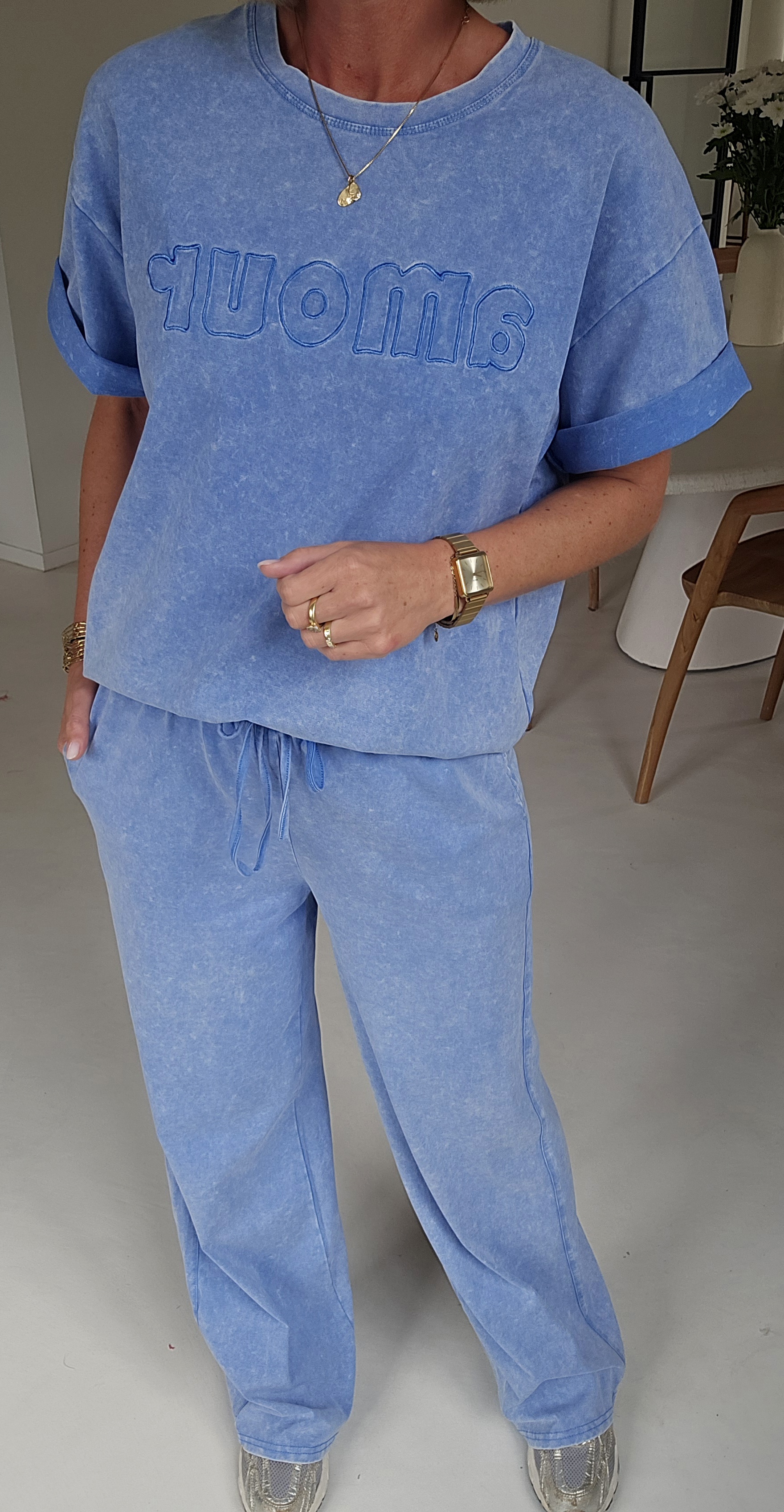 JONAH jogger set washed blue
