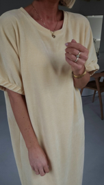 MANDIE soft velvet maxi dress pastel yellow