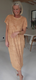 DIDI maxi terry T-shirt dress camel