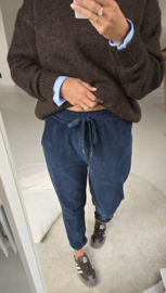 AMTE corduroy jogger pants navy