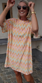 VERO triangle terry dress orange