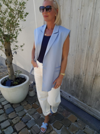 CRISTY sleeveless blazer blue