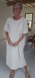 MANDIE soft velvet maxi dress vanilla