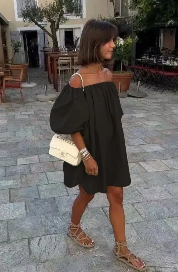 BIANCA off-shoulder dress black