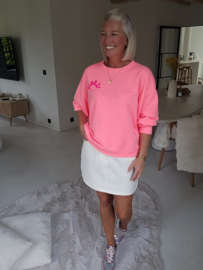 ICONIC CLUB sweatshirt neon pink