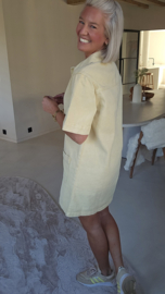 THE PERFECT JEANS dress short-sleeved butter yellow