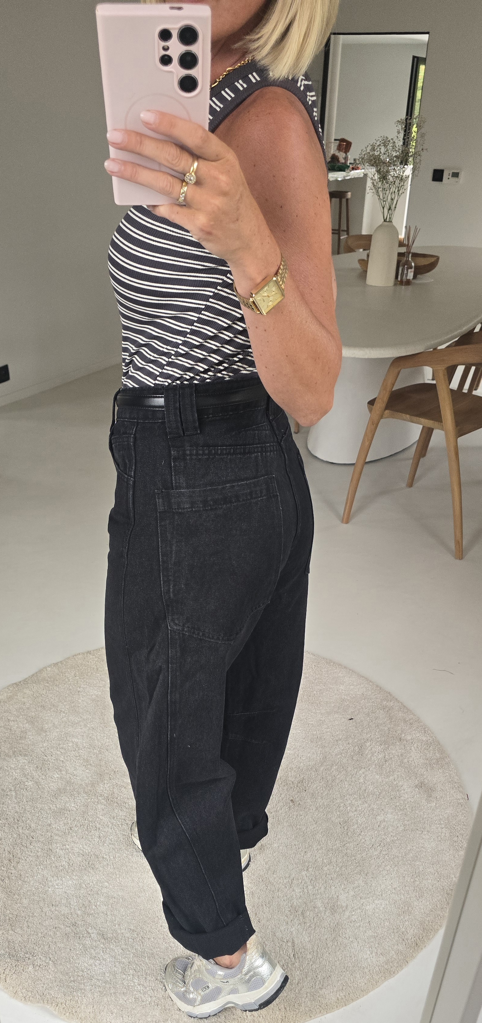 CHRISTIEN barrel jeans black