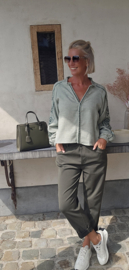 BRITT cotton blouse soft khaki