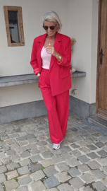 SUNLIT tailored blazer cherry red