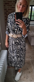 RHEA maxi shirt dress zebra