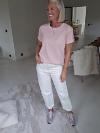 FLAMINGO cotton tee soft pink