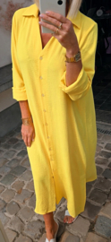 RHEA maxi shirt dress yellow