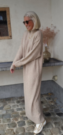 CARLA maxi knit dress soft camel tall line