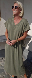 MADLINE T-shirt dress washed khaki