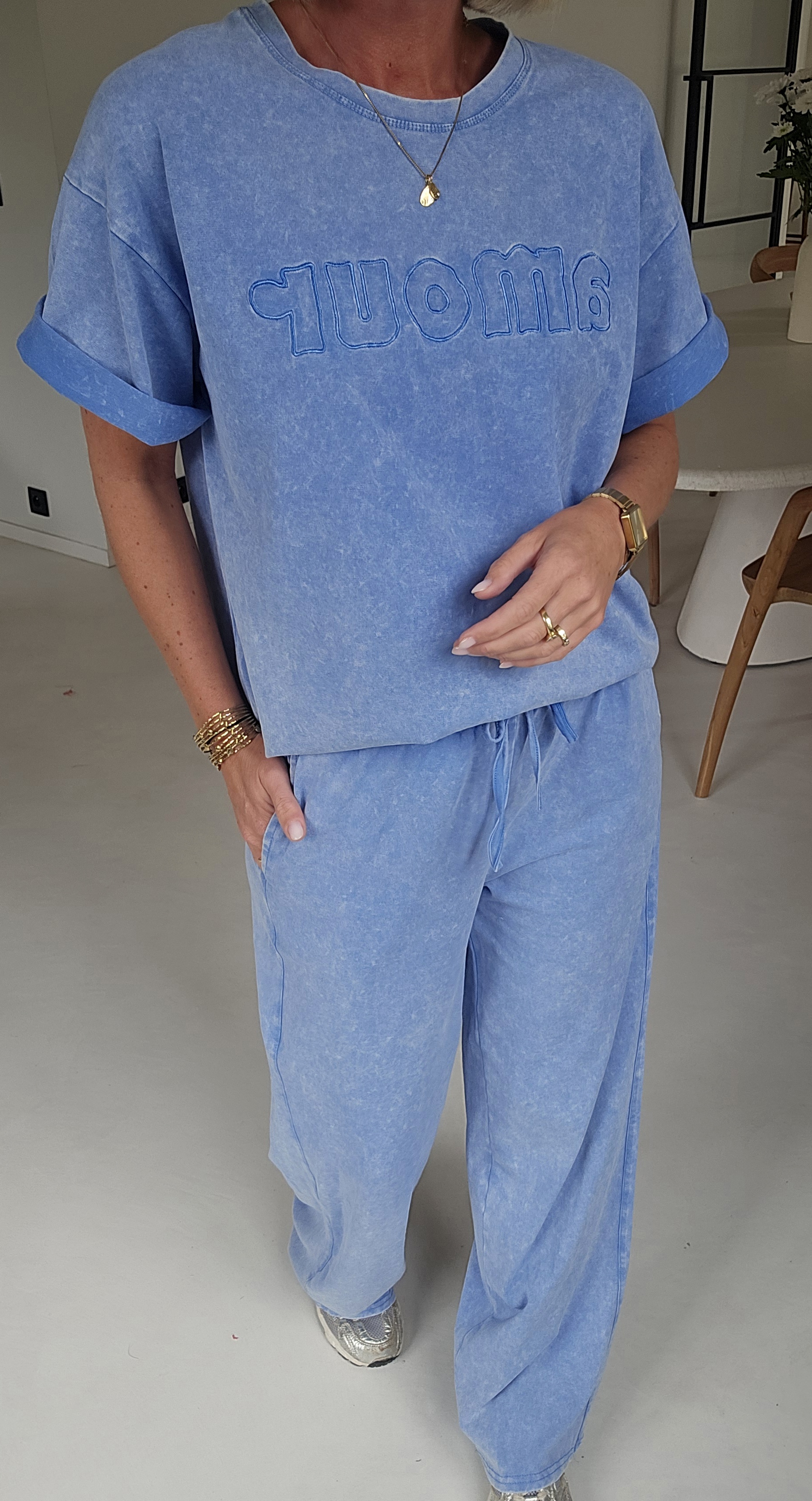 JONAH jogger set washed blue