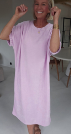 MANDIE soft velvet maxi dress pastel pink