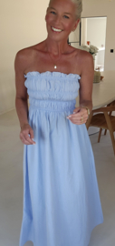 BENTHE bustier dress soft blue