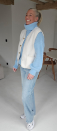 CHARLINE turleneck knit pastel blue