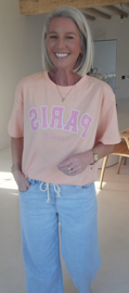 PARIS cotton T-shirt peach