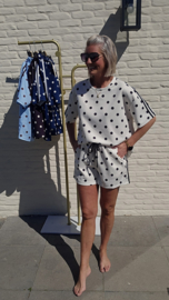DOTJE sweat set white black