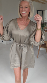 MILENA satin dress taupe