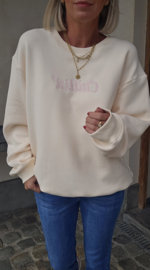 CHILLIN' oversized sweatshirt ecru
