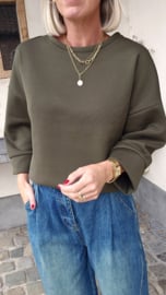 ANDREA fleece sweatshirt khaki