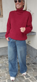 CHARI turleneck knit burgundy