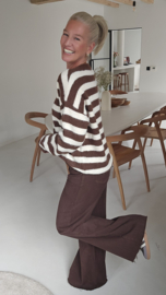 ANOUK striped soft knit chocolat