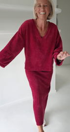 MANDA velvet set burgundy