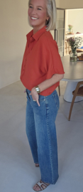 MIA short-sleeved shirt terracotta