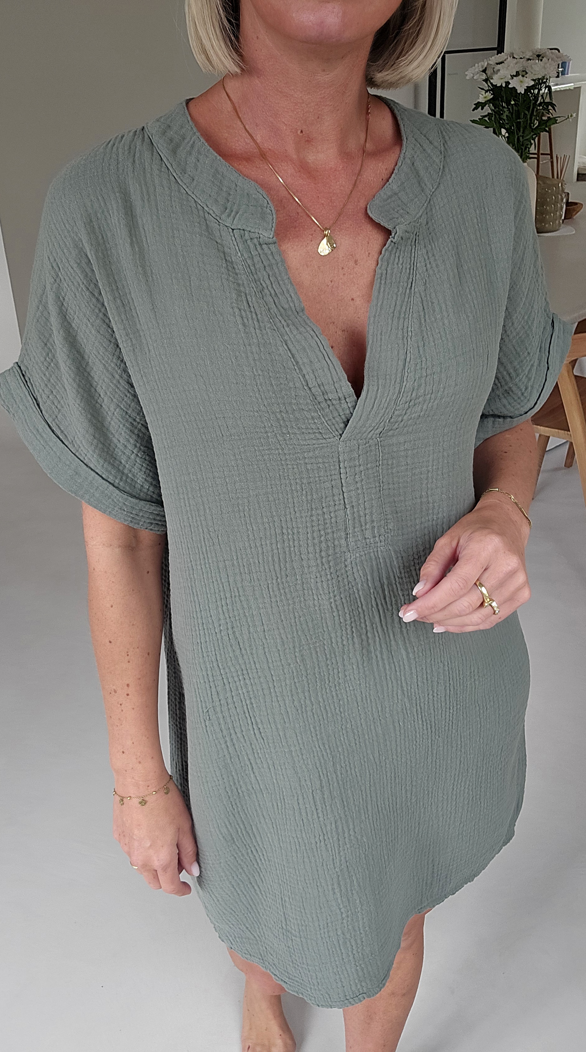 JOYOSA tetra dress khaki