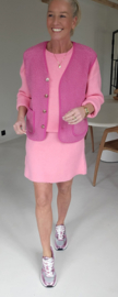 MELIA sleeveless teddy jacket pink