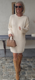 MANDINE midi knit dress cream