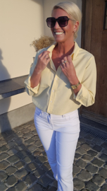 AVA basic cotton shirt soft yellow