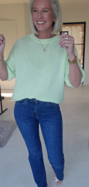 CINDY short-sleeved knit pastel mint