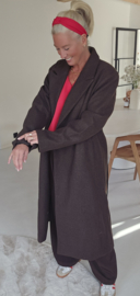 CARA maxi coat chocolat