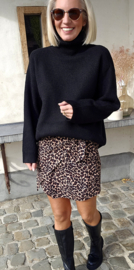SNUGGLE loose turtleneck knit black