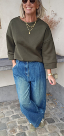 ANDREA fleece sweatshirt khaki
