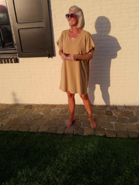SOFT EASE tee dress camel