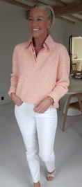 CAMILLE summer shirt knit peach