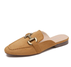 SPRING suede loafers camel