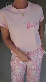 LA VIE EN ROSE cotton T-shirt baby pink