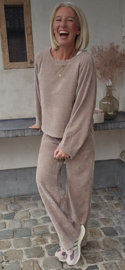 MANDI 2 velvet set taupe