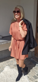 CHALIZE viscose dress rust