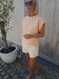 STRIPED BREEZE top pink yellow