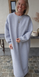 ROBYN maxi sweatshirt fleece dress grey